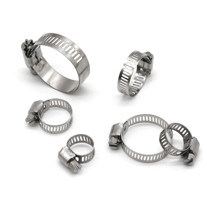 ZIPCCI Hose Clamp, 25 Pack Stainless Steel Worm Gear fuel line hose clamps, 13-19mm (1/2-3/4 inch) - Image 3
